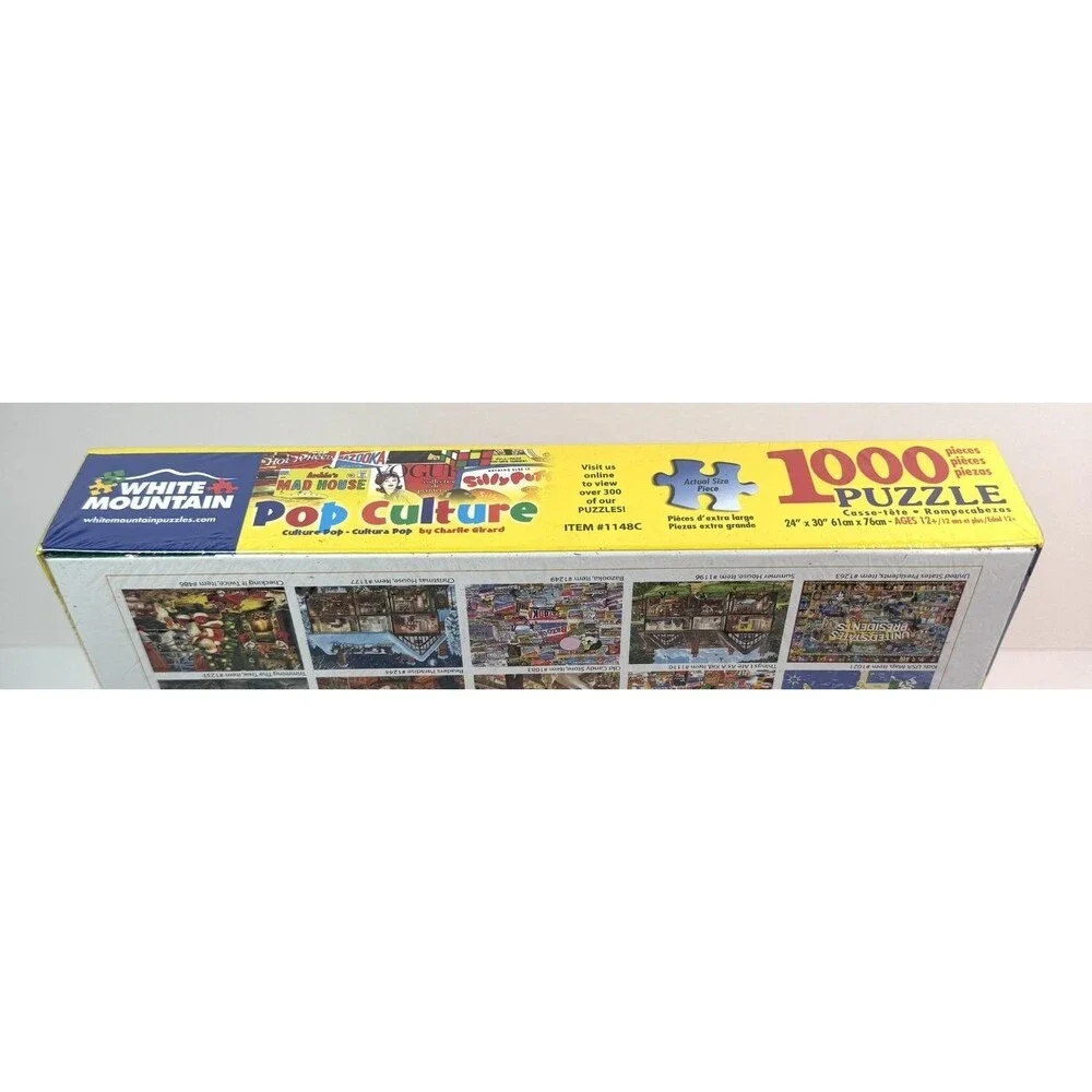 White Mountain Pop Culture 1000 Piece Jigsaw Puzzle NEW Sealed Charlie Girard